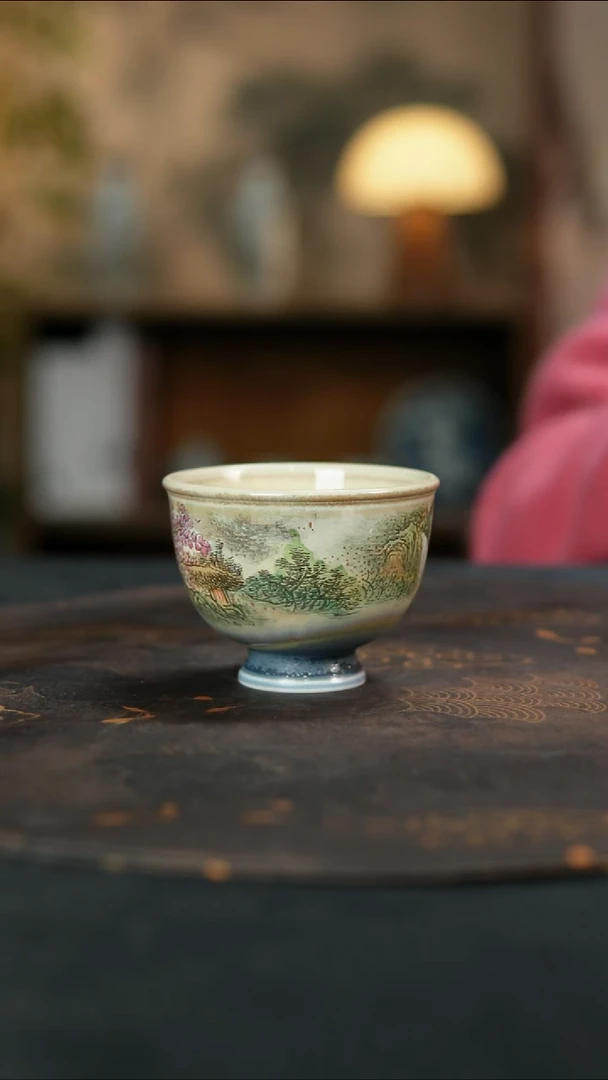景德镇陶瓷杯碗柴烧多人