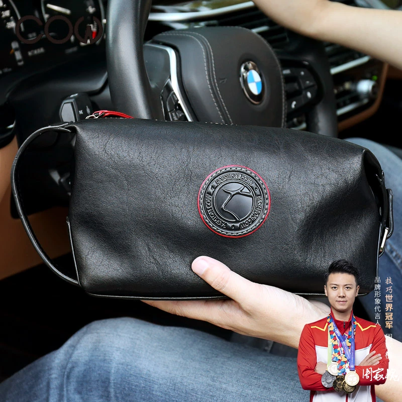 法国COW男士男款手包男包手抓包个性休闲大容量手拿包钱包C-9821