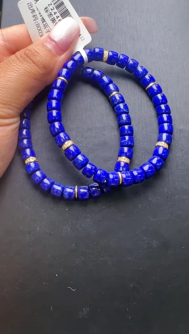 青金石未镶嵌手串青金石福运手串6m+ 多样性发一