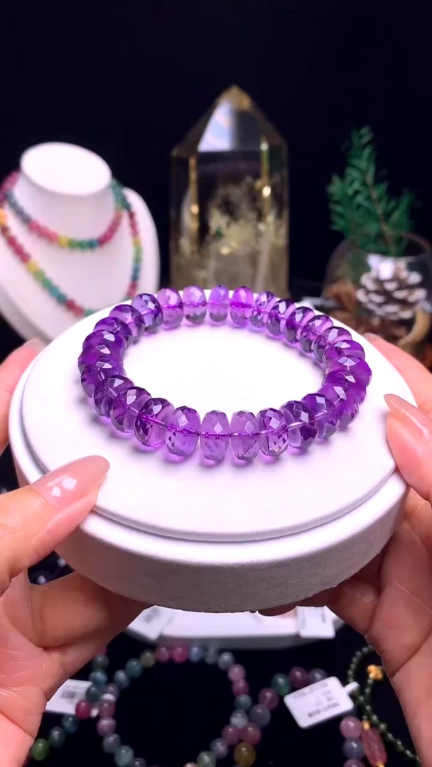 水晶手链未镶嵌【梦源珠宝】天然水晶单圈手链