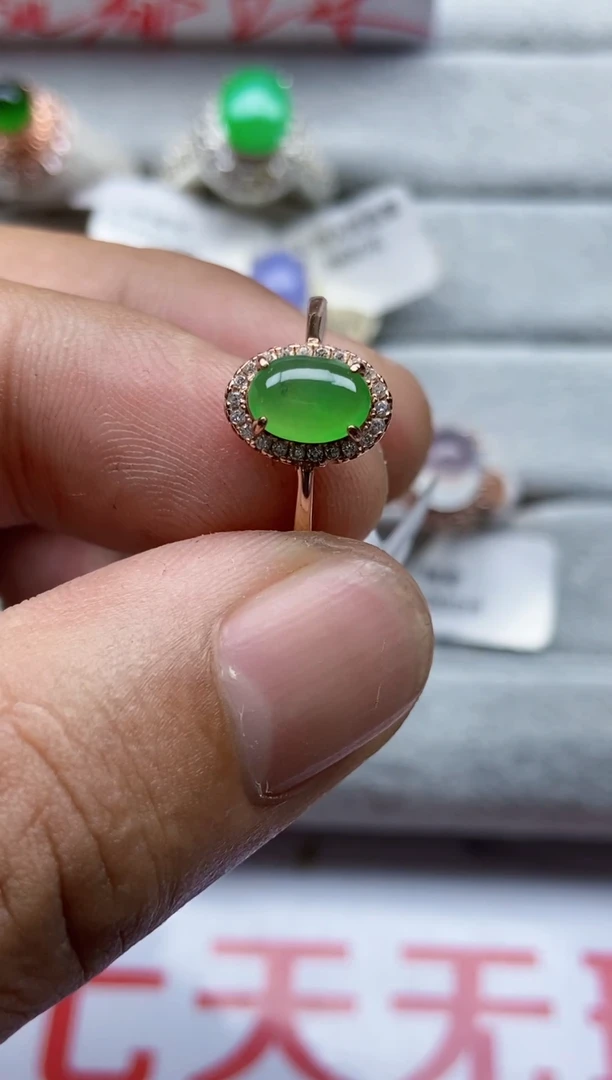 【闪购商品】翡翠戒指银S925镶嵌0000