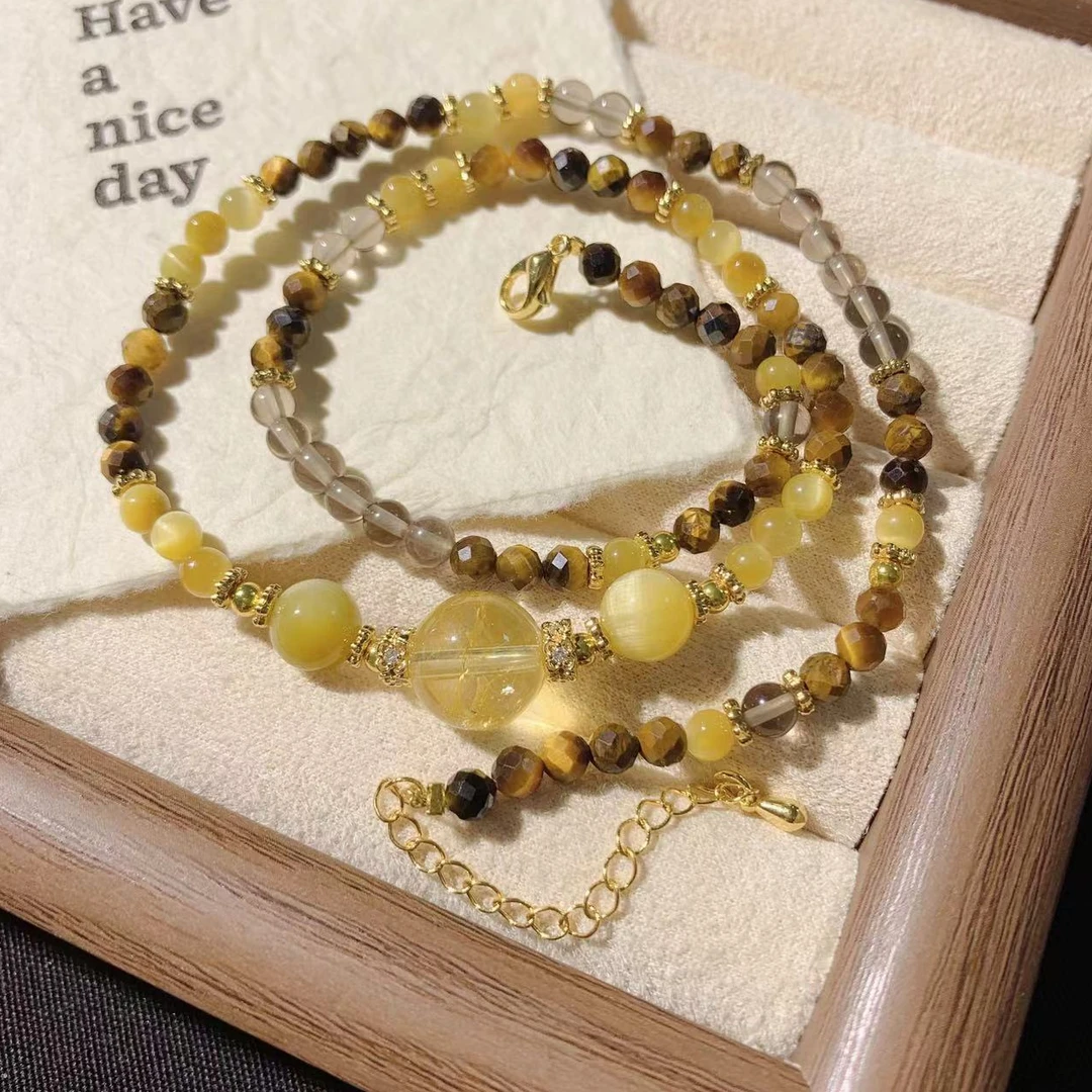 【金霸项链/手链两用】男女同款！超强珠宝感虎眼石 多样性发其一