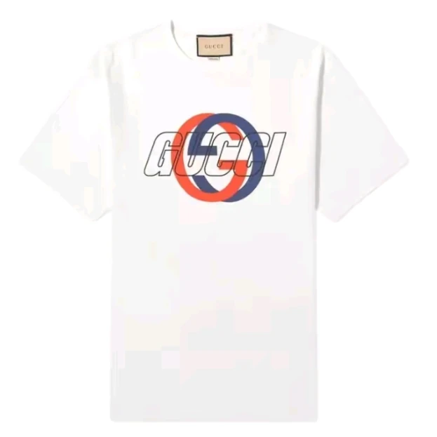 未使用 GUCCI/古驰 GUCCI古驰 SS24字母印花圆领短袖T恤男款米白