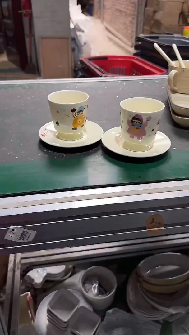 陶瓷2套咖啡杯碟 微瑕凑满20元包邮