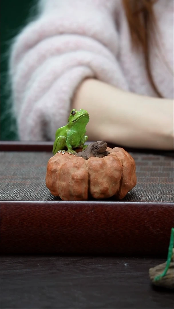 【闪购商品】紫砂茶杯刘祖铭《灵蛙南瓜》