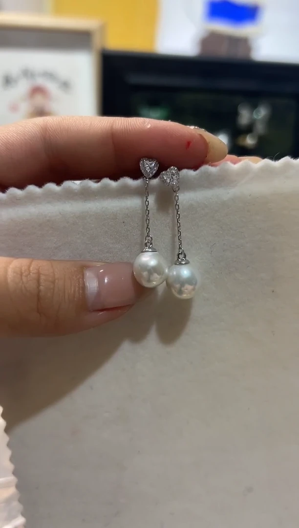 银S925镶嵌吊坠淡水珍珠33