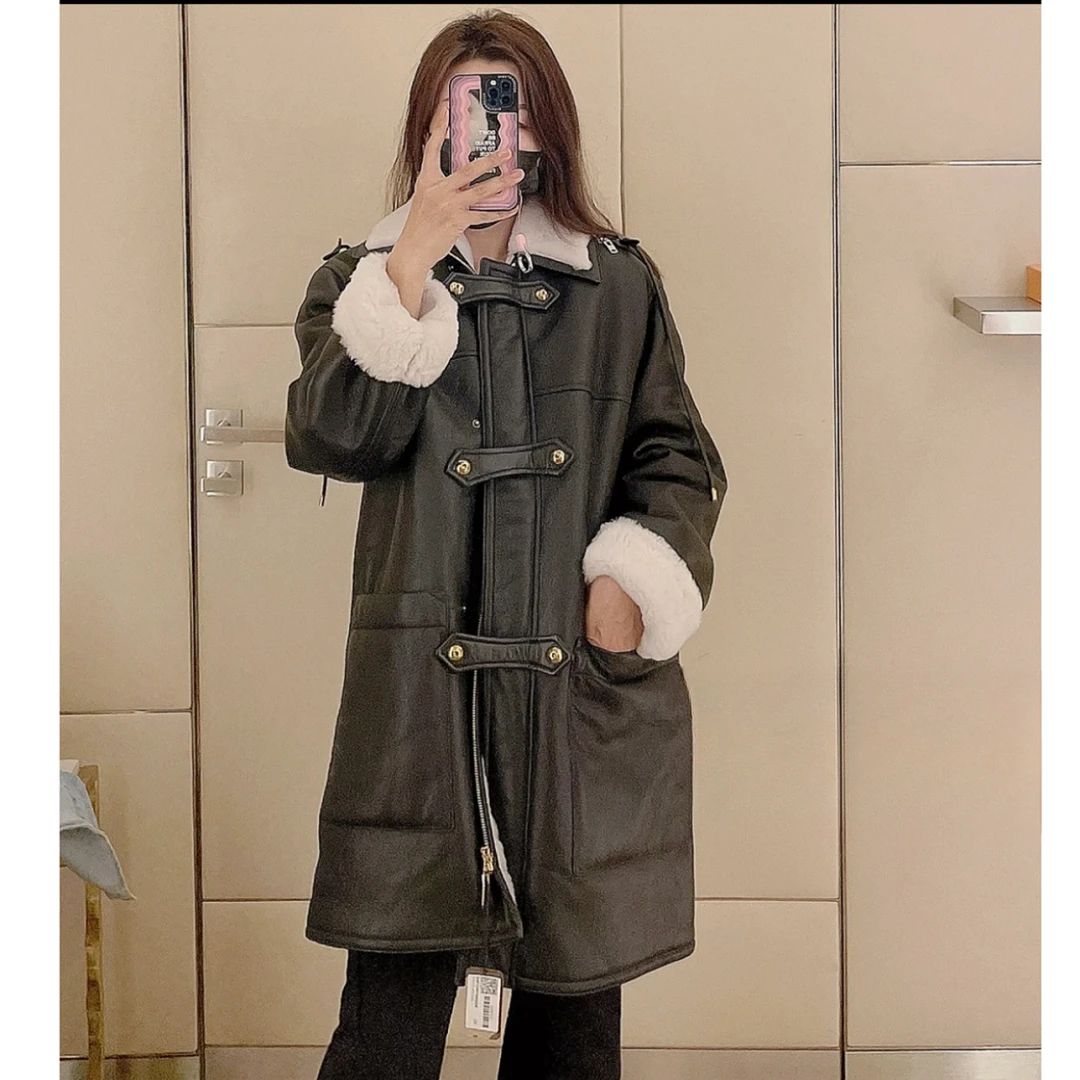 未使用 LouisVuitton/路易威登 连帽皮毛一体 黑色/40