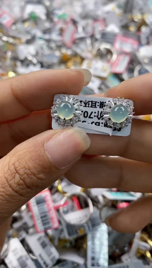 银S925镶嵌戒指翡翠3333----5