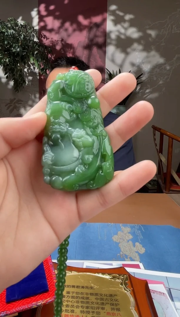 和田玉未镶嵌颈饰A338