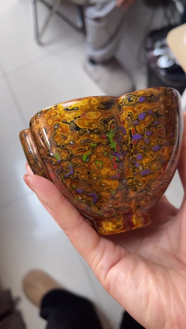 【闪购商品】大漆五瓣葵口茶杯