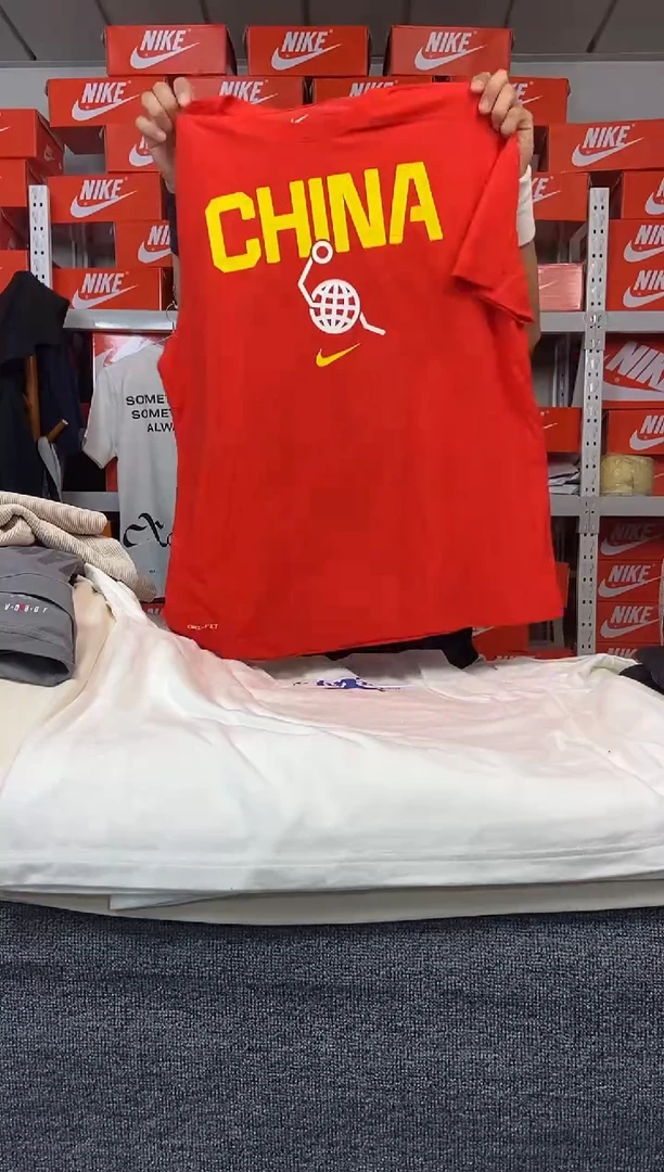CHINA红色短袖 直播间过款 尺码175L
