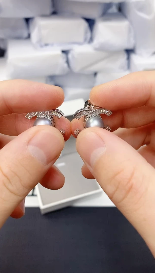 未镶嵌耳饰淡水珍珠ed1079