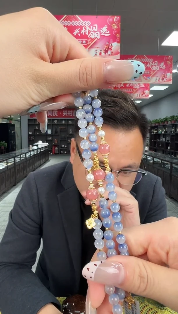 【闪购商品】水晶手链银S925镶嵌B66 约6mm多样性发一件