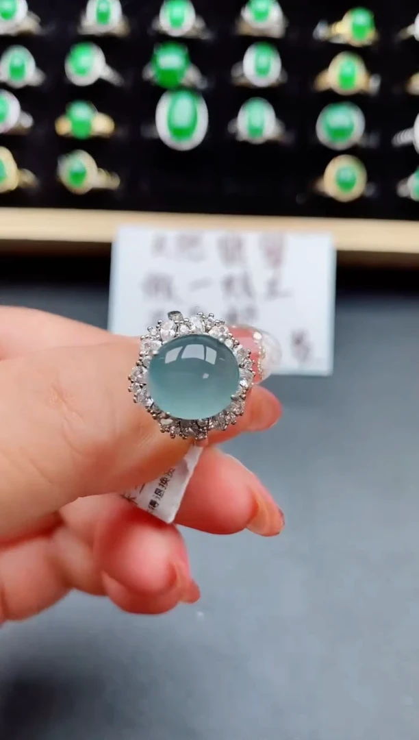 【闪购商品】翡翠戒指银S925镶嵌5080580