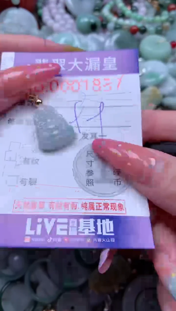 翡翠未镶嵌吊坠(不含链)1857