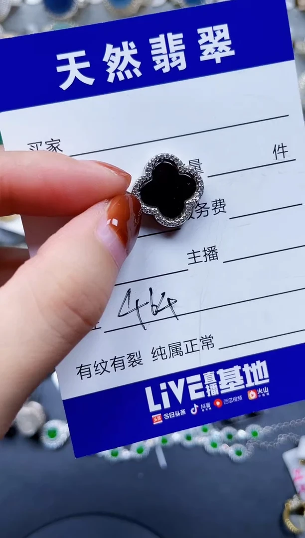 翡翠银S925镶嵌颈饰464