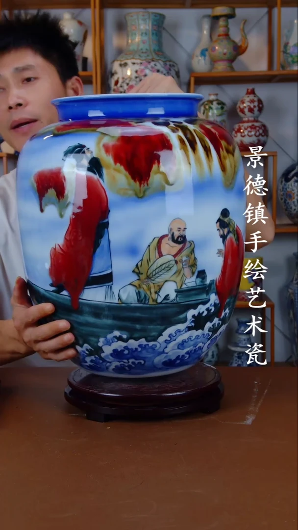 瓶景德镇手工手绘陶瓷摆件46