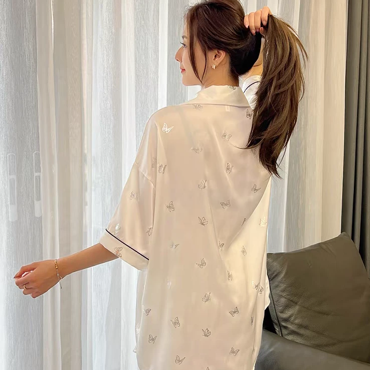 LangSha/浪莎2025款夏季高级感真丝睡衣薄款甜美家居服