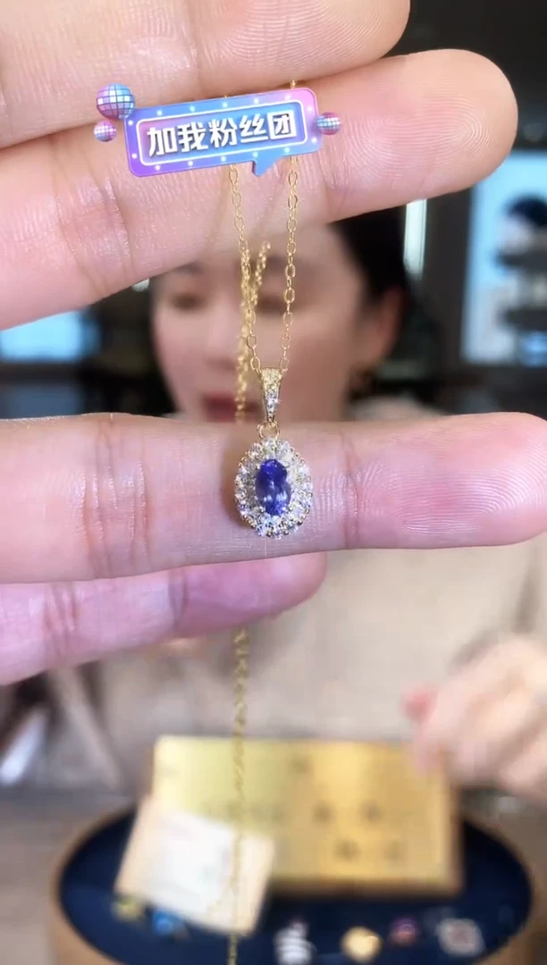 【闪购商品】坦桑石项链银S925镶嵌09