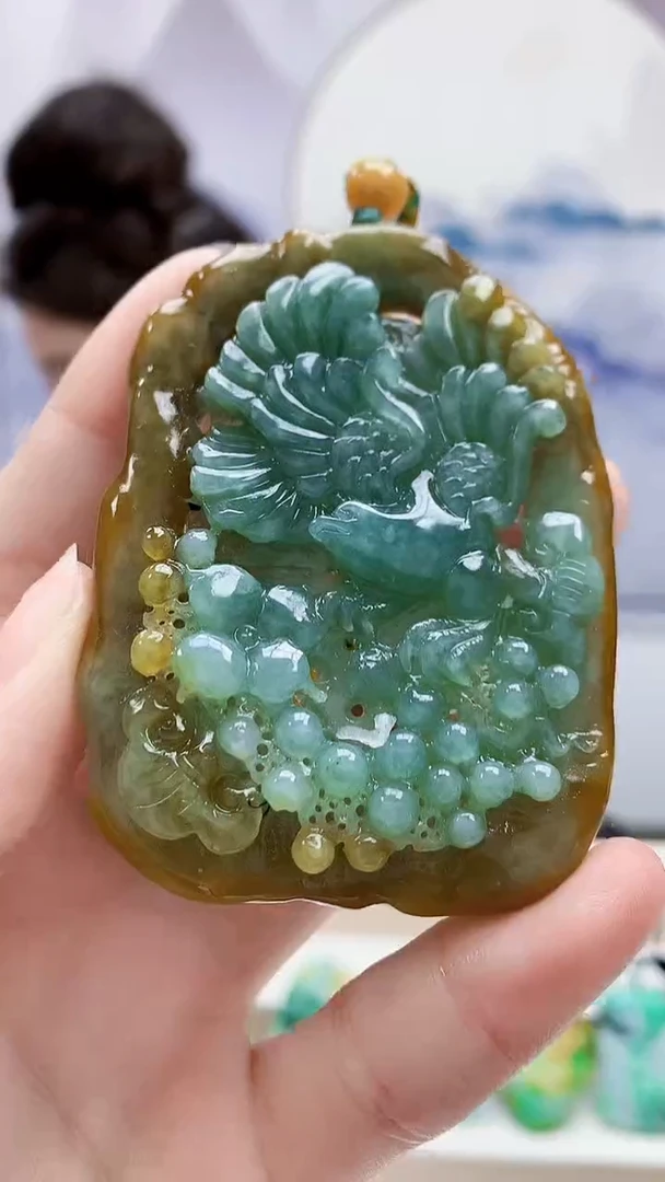 未镶嵌定制翡翠4829ry-毛货挂件63