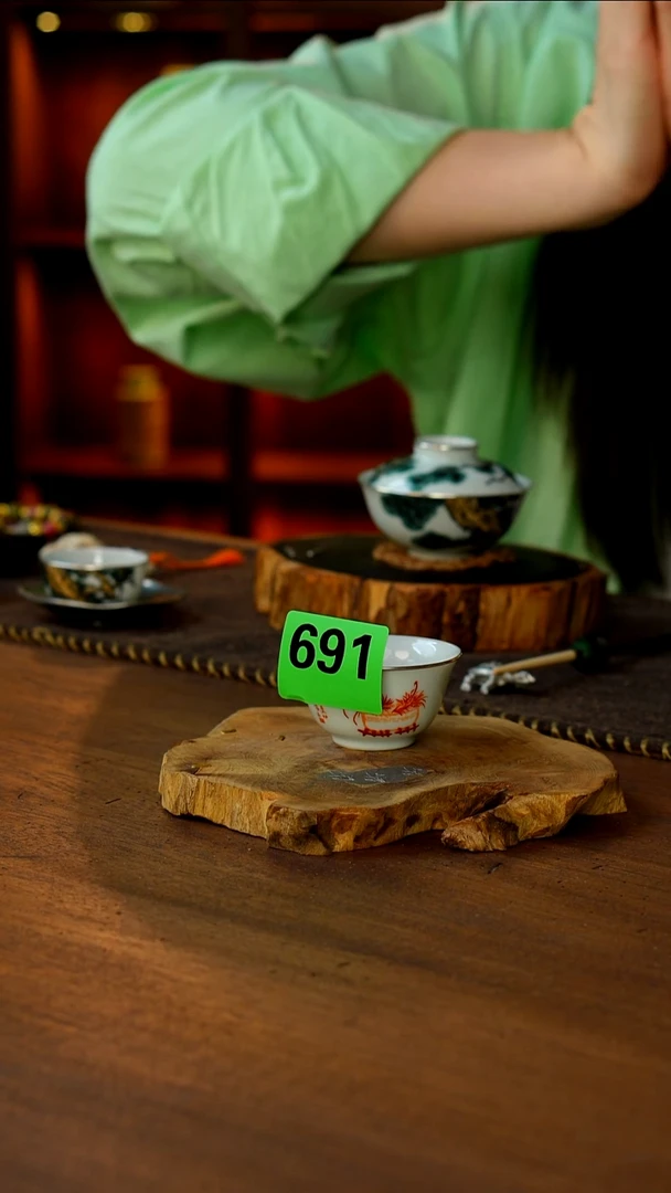 包银梵红竹兰杯..691