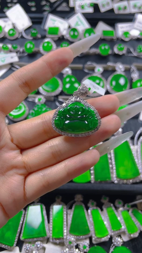 颈饰银S925镶嵌翡翠11