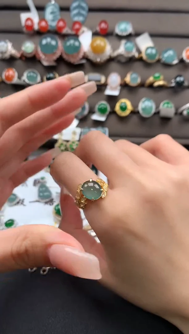 【闪购商品】翡翠戒指银S925镶嵌321321312