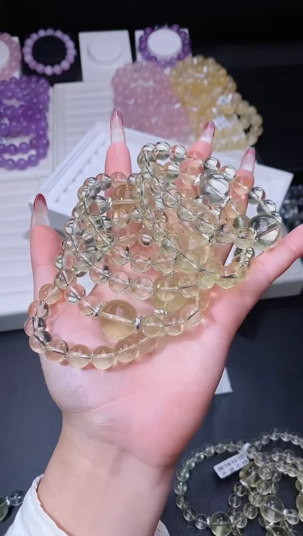 【闪购商品】水晶手链合金213.80黄水晶手串 多样性发其一