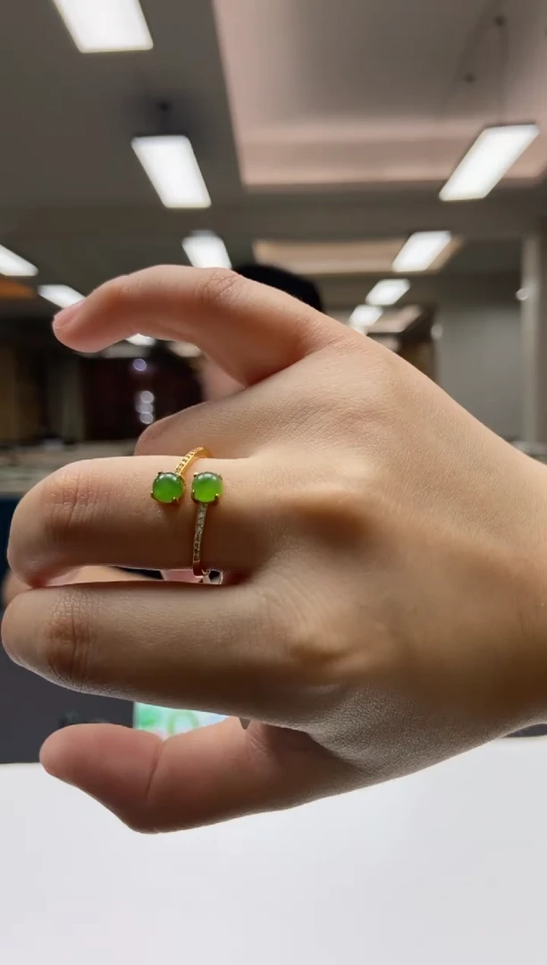 未镶嵌戒指和田玉天然和田玉22多样性发一