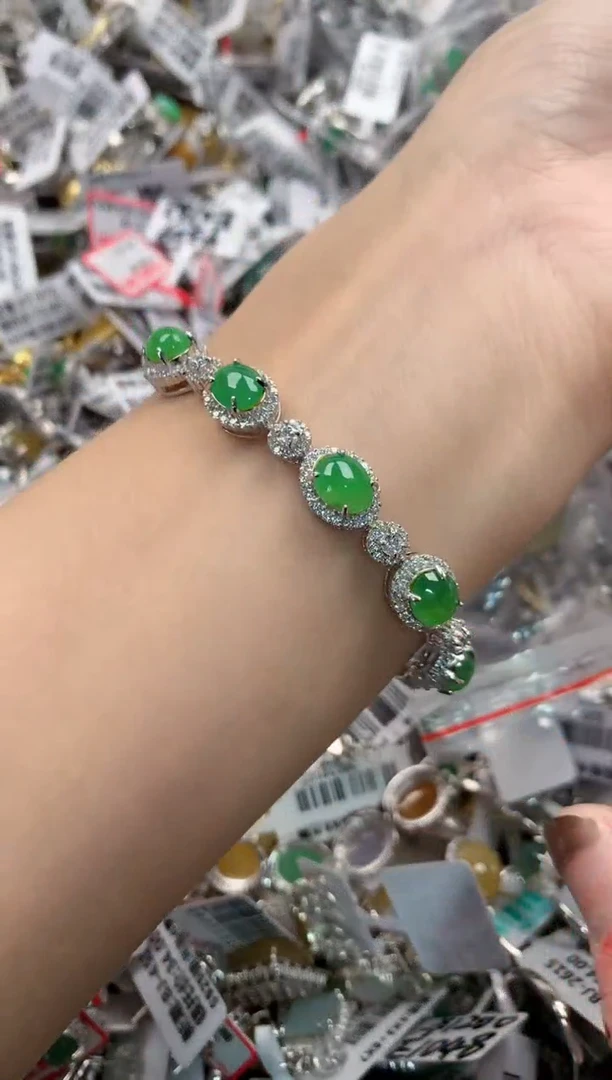 银S925镶嵌戒指翡翠999   1