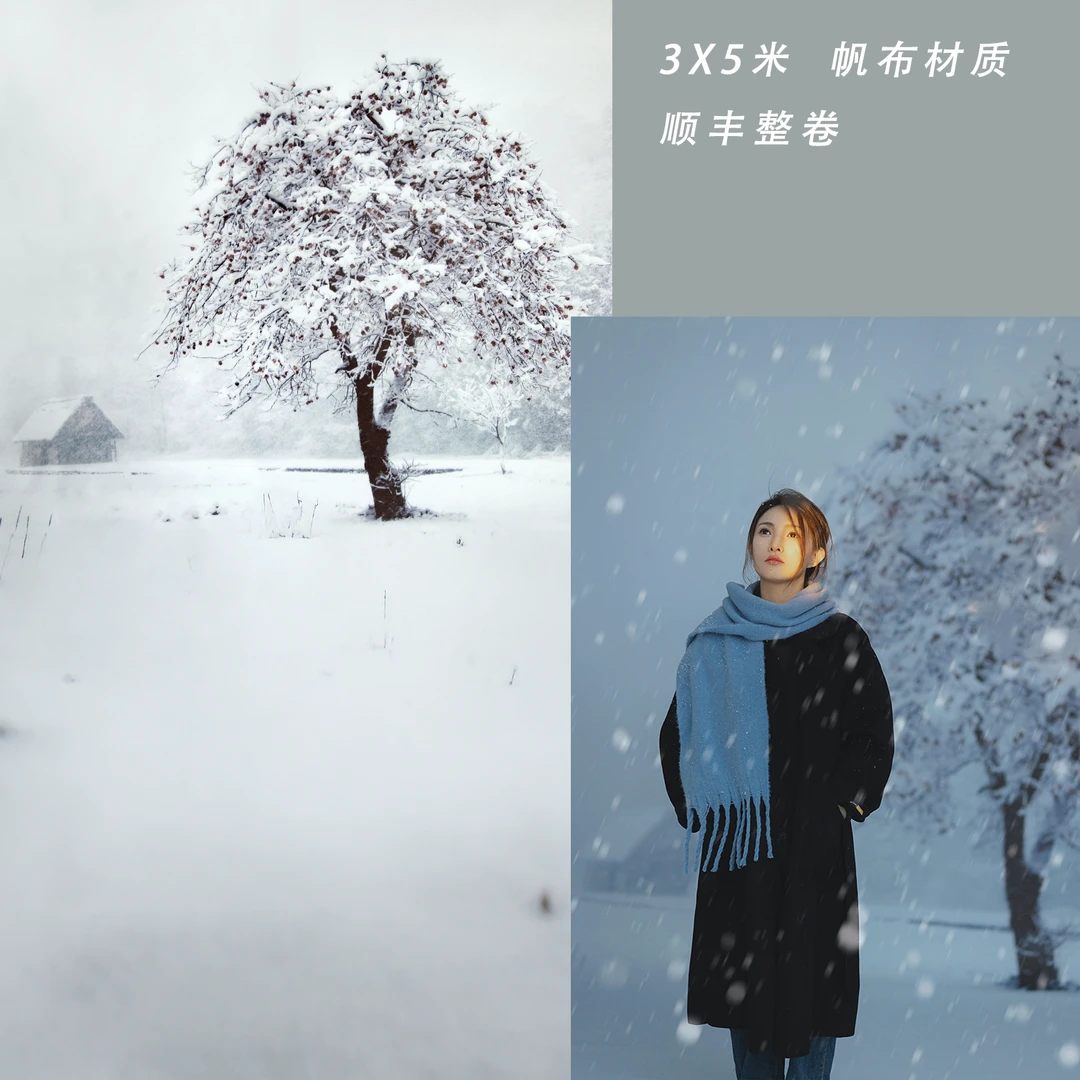 雪景摄影背景 摄影背景