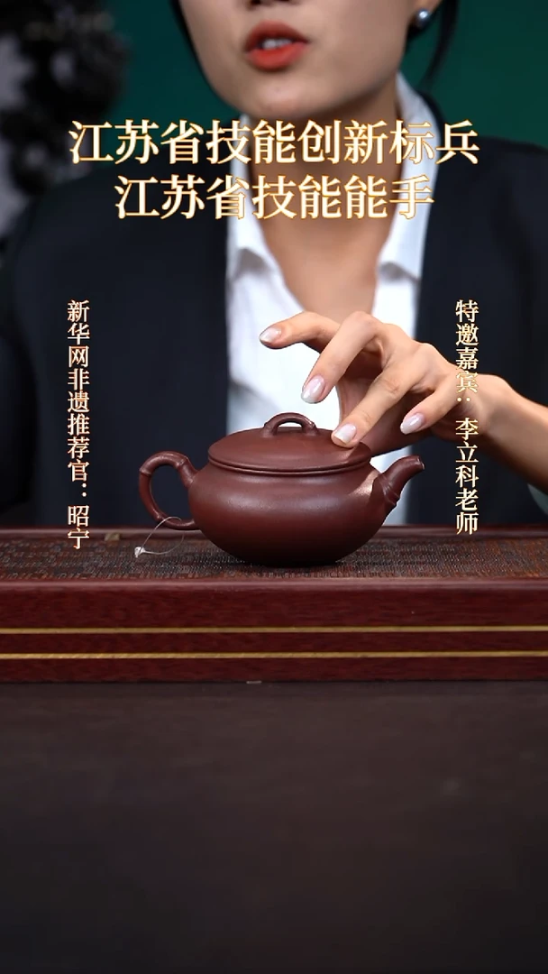 茶壶紫砂ZQ底槽青扁腹竹