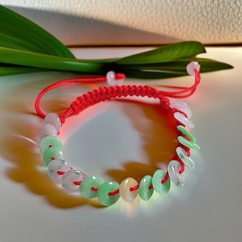 天然缅甸翡翠 平安扣手链 福禄寿（送礼佳选）多样性多货