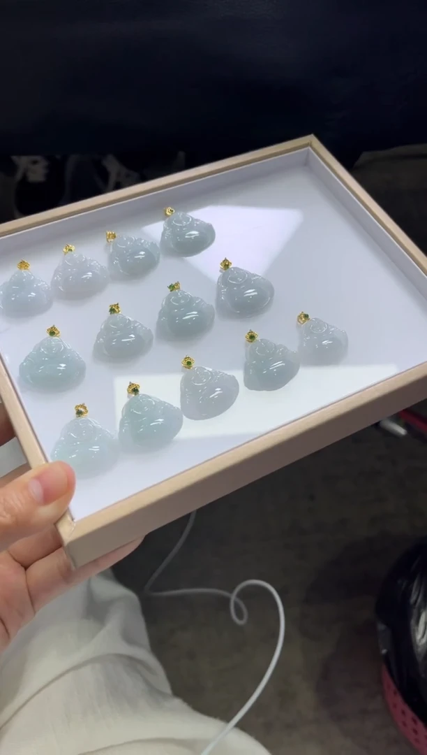 颈饰银S925镶嵌翡翠B35/多样性发一件/配绳子