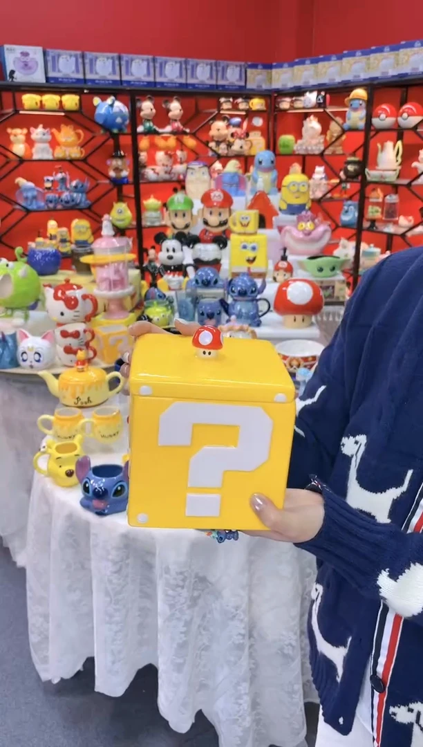 【闪购商品】.@@问号陶瓷储物收纳罐