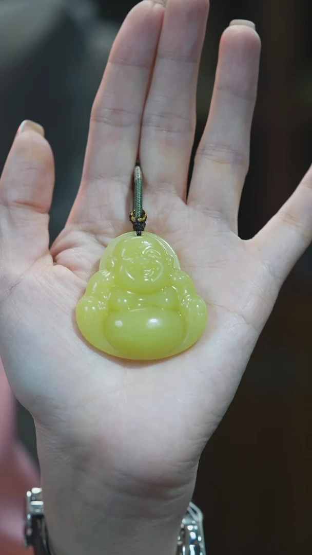 未镶嵌岫玉吊坠佛公
