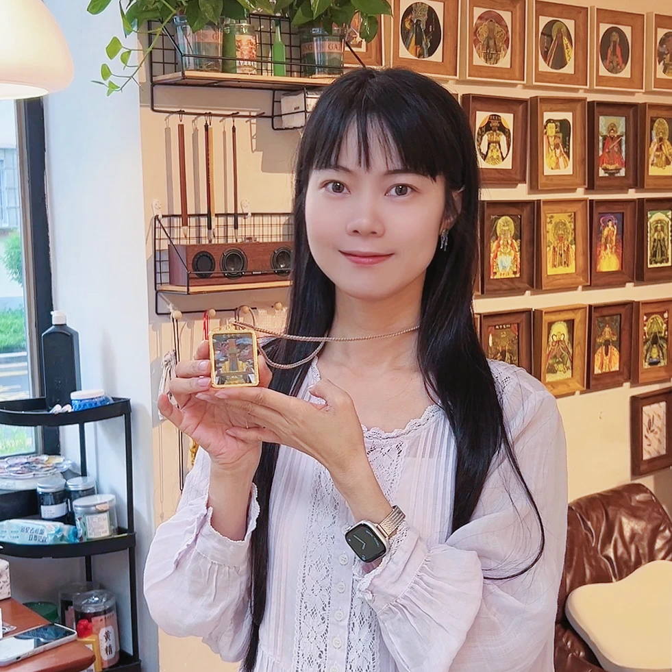 林燕丽绘画平和武庙关圣帝君 唐卡&方六寸 收藏级艺术微喷含装裱