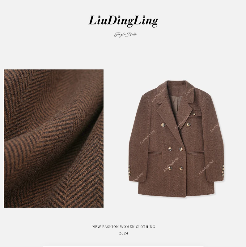 25年早春季西装外套女宽松休闲百搭西服外套9806