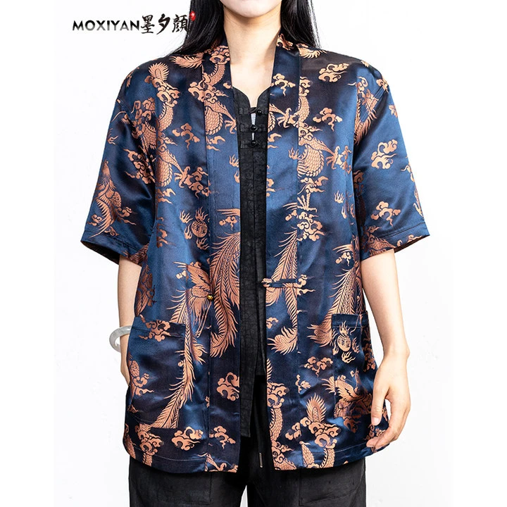 【墨夕颜】2025新款桑蚕丝 龙凤呈祥老缎汉服-MH-907