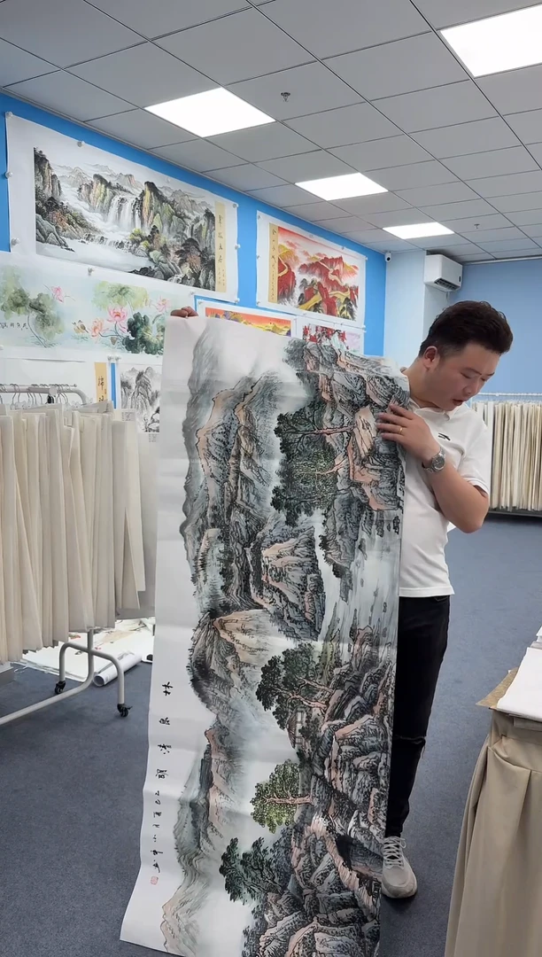国画林泉清朗手绘作品