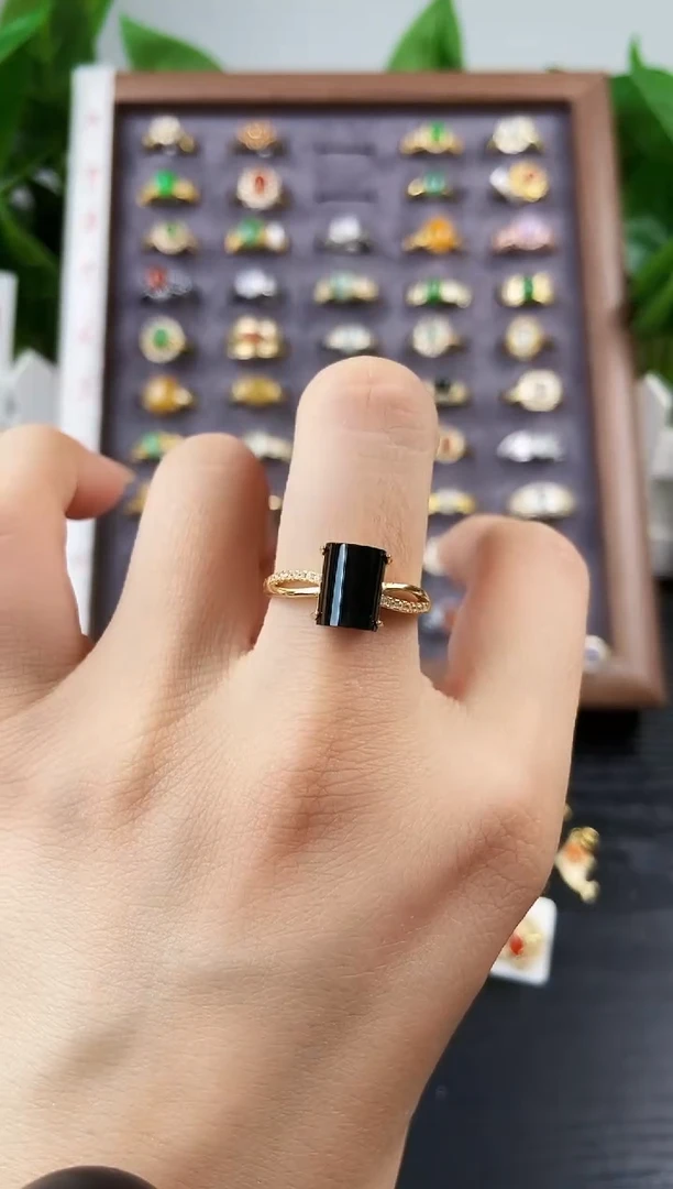 银S925镶嵌戒指翡翠12