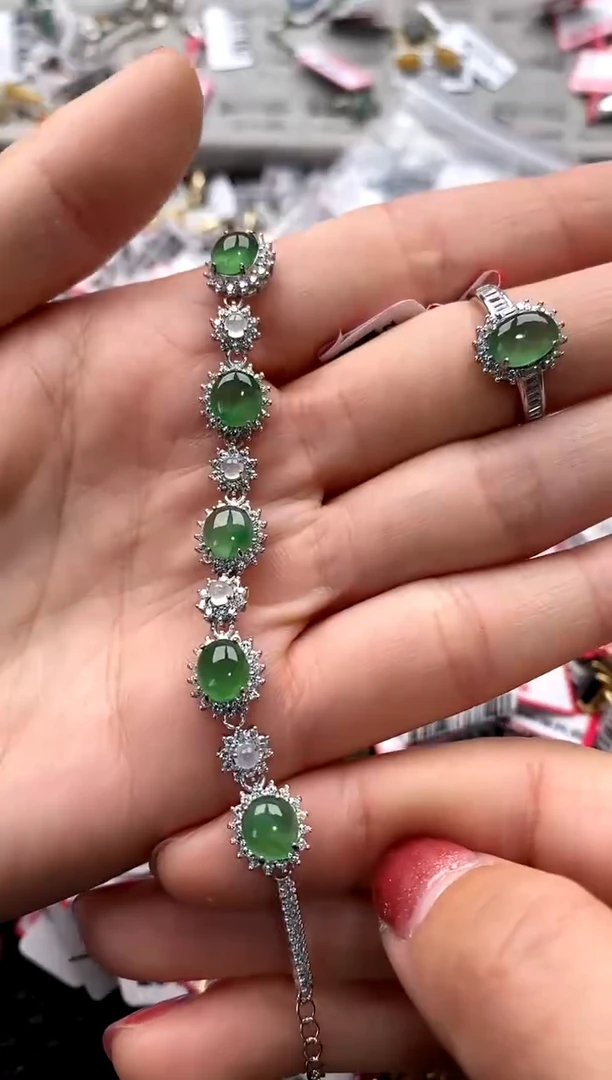 【闪购商品】翡翠戒指银S925镶嵌1111111-5