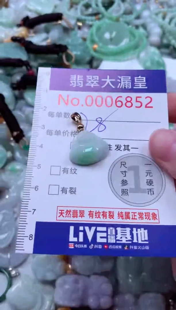 吊坠(不含链)未镶嵌翡翠6852