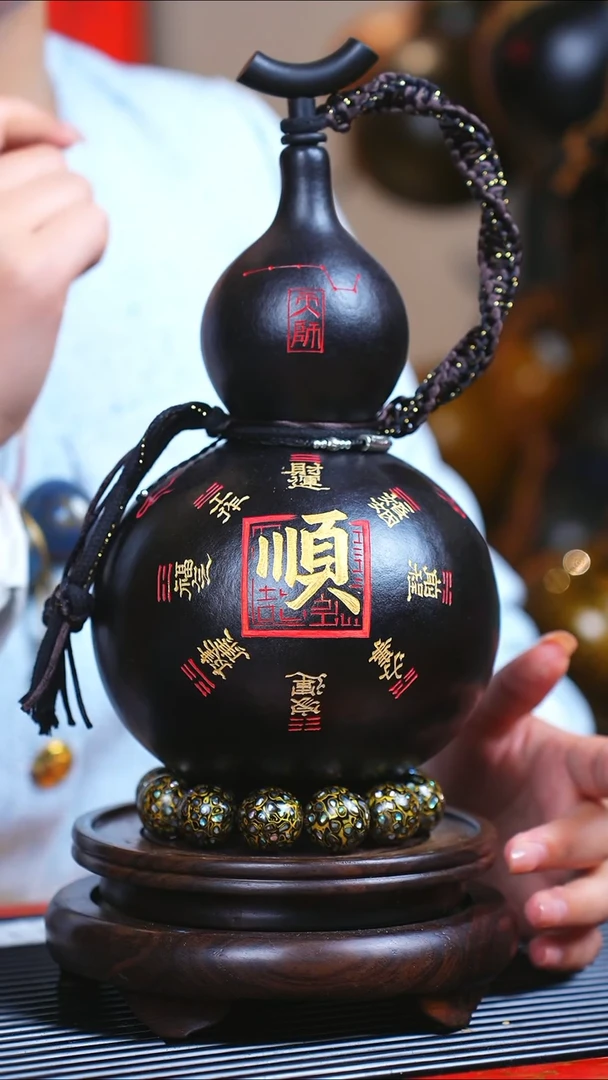 【闪购商品】JL124迎元宵臻选大漆酒葫芦百事百顺