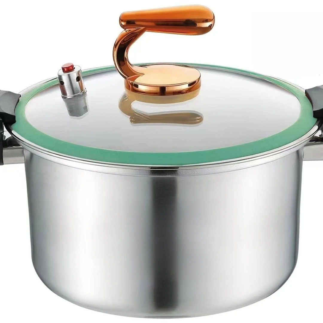 巨厚不锈钢微压锅汤锅电磁炉燃气炉通用厨房高档