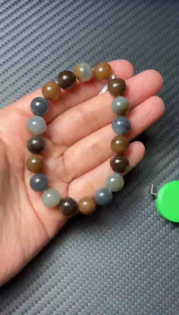 未镶嵌手串和田玉若羌微色差卡10mP