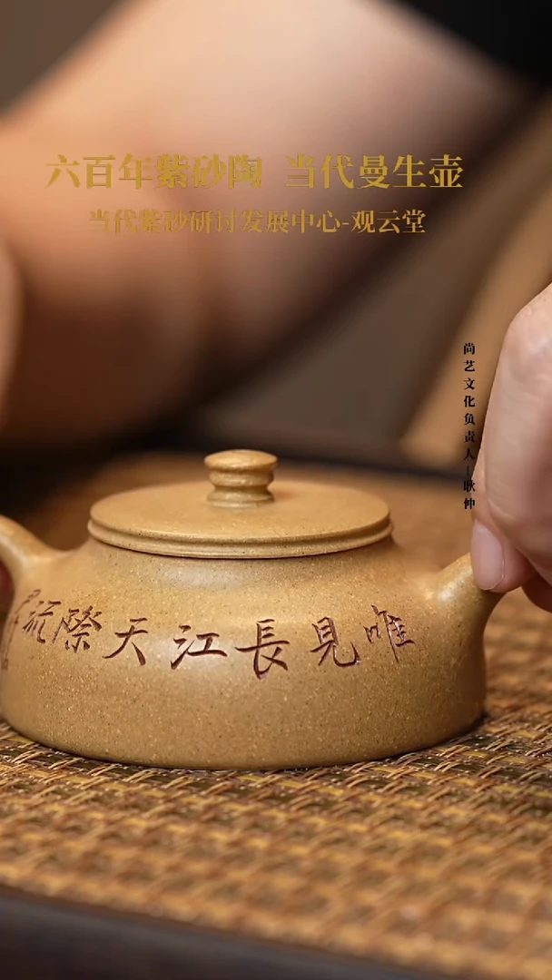 茶壶紫砂紫砂茶壶   宜臻  黄金段  鱼罩