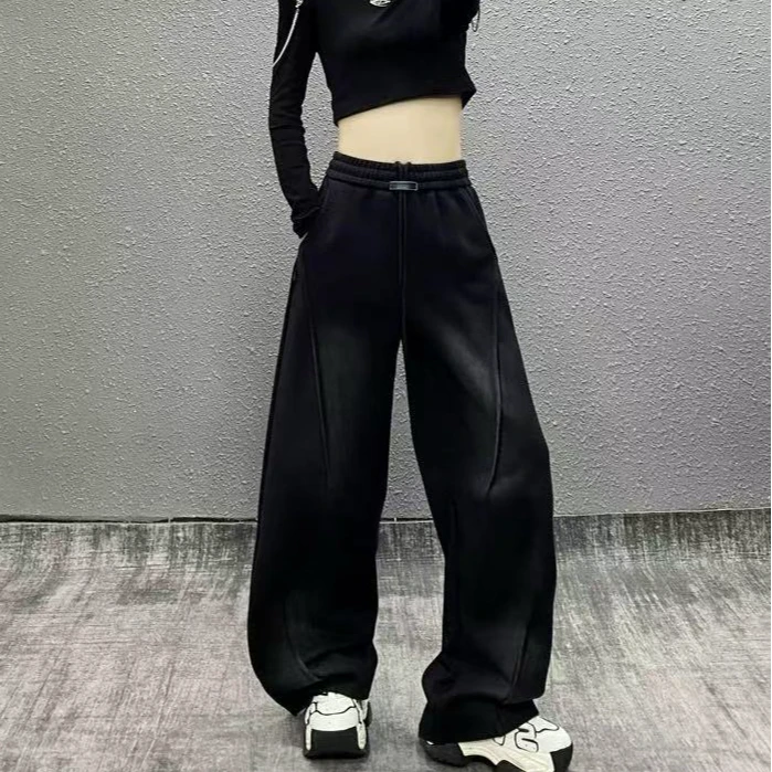 玲家精选8958款号怀旧休闲弯刀裤