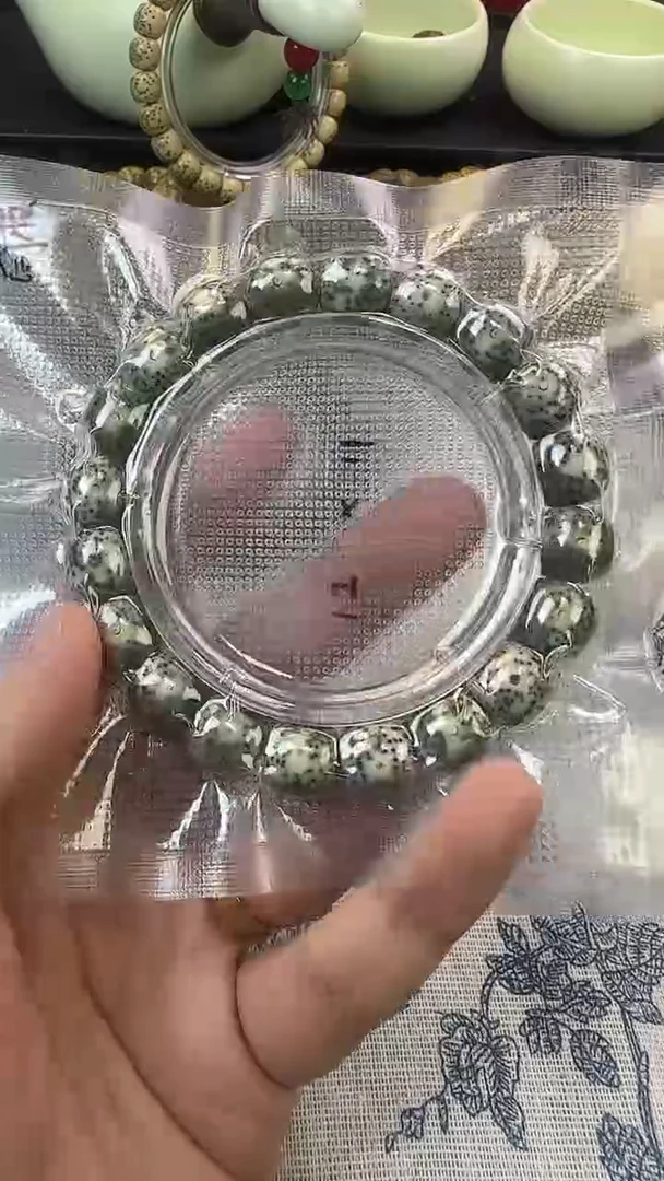 手串星月菩提71石玉料糯冰单圈12×11高透精工福利