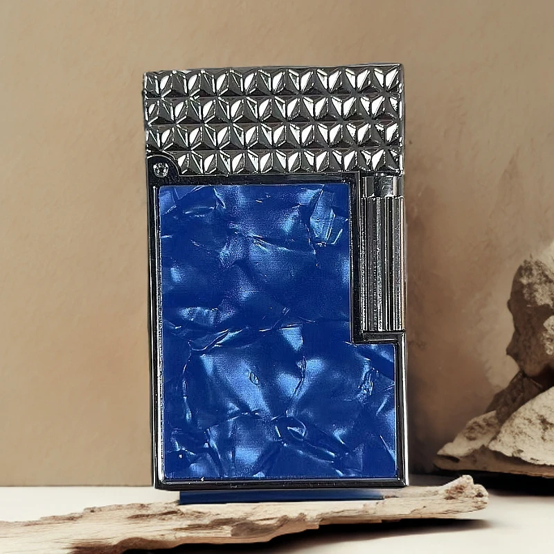 【DK895】99-蓝彩贝朗声机时尚商务加气打火机-火花优品